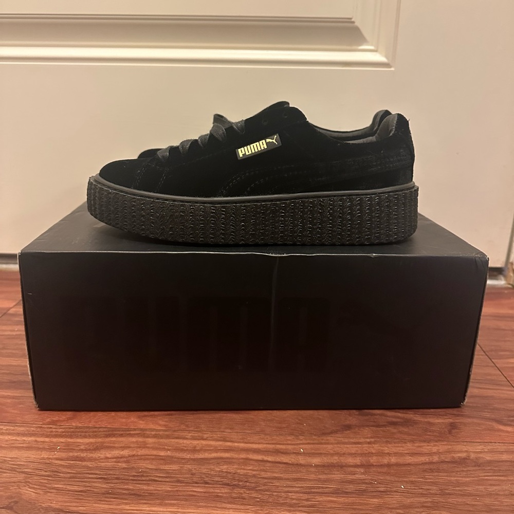 Fenty Puma Black Suede Creepers
